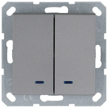 Выключатель двухклавишный Jasmart G3023NS