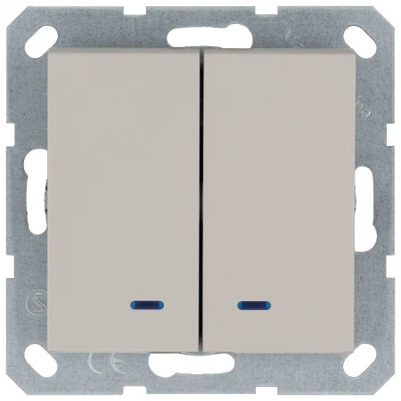 Выключатель двухклавишный Jasmart G3023NT