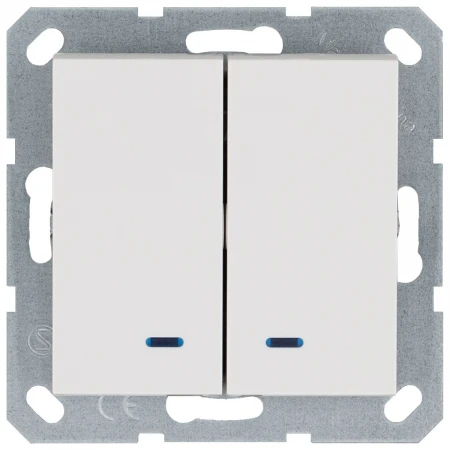 Выключатель двухклавишный Jasmart G3023NW