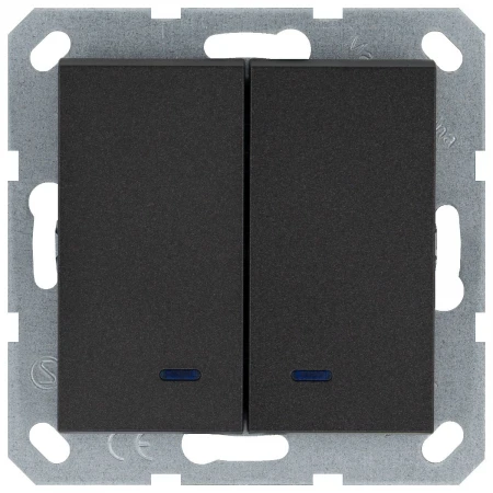 Выключатель двухклавишный Jasmart G3023NB