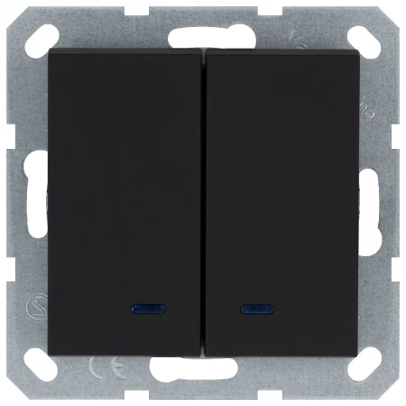 Выключатель двухклавишный Jasmart G3023NPB