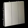 Выключатель встраиваемый Voltum S70 трехклавишный 10А, (шелк) VLS030104 Выключатель встраиваемый Voltum S70 трехклавишный 10А, (шелк) VLS030104