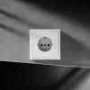 Выключатель встраиваемый Voltum S70 двухклавишный с подсветкой 10А, (черный матовый) VLS020208