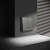 Выключатель встраиваемый Voltum S70 двухклавишный 10А, (титан) VLS020106 Выключатель встраиваемый Voltum S70 двухклавишный 10А, (титан) VLS020106
