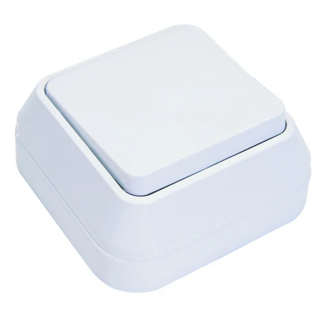 MAKEL Переключатель проходн. 1-кл. ОП белый 45105