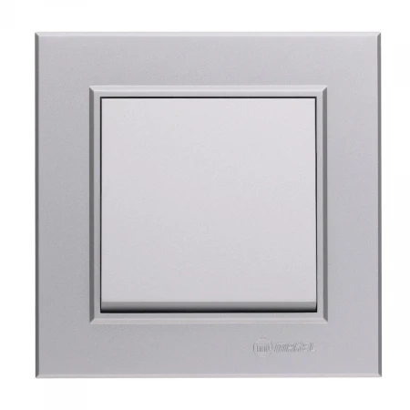 Выключатель Makel 1-кл. СП Karea 10А IP20 сереб. 56065001