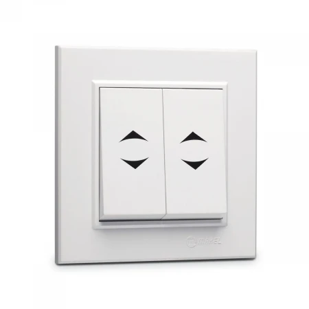 Выключатель двухклавишный проходной Makel Karea 56001026