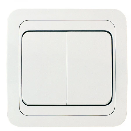 Выключатель Makel 2-кл. СП Mimoza белый/белый 12003