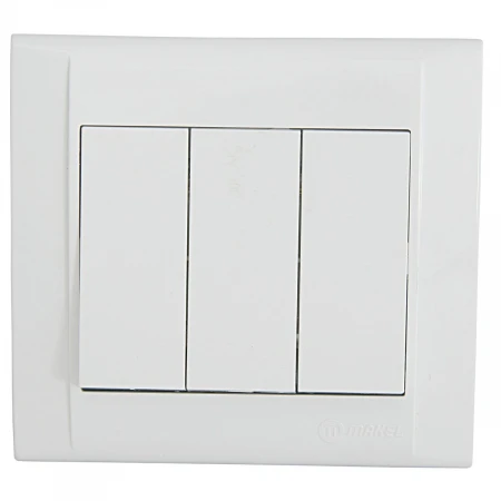 Выключатель Makel 3 клав. 1 вход 3 выхода Defne белый 42001091