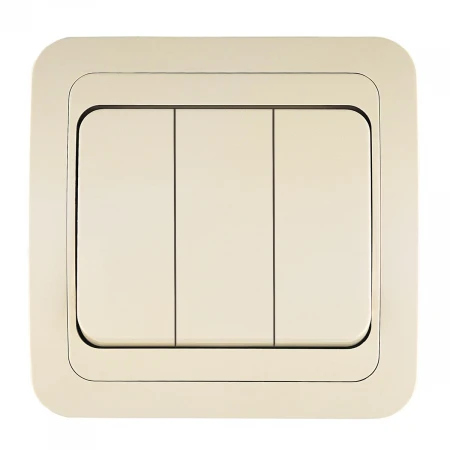 Выключатель 3 клав. 1 вход 3 выхода Makel Mimoza 25091