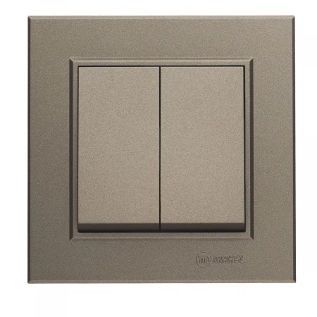 Выключатель двухклавишный Makel Karea 56052003