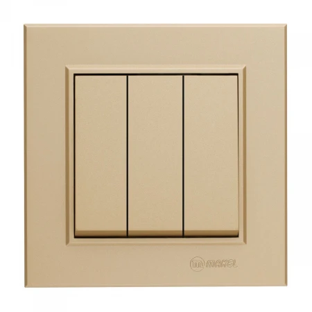 Выключатель трехклавишный Makel Karea 56057091