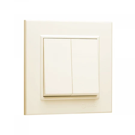 Выключатель Makel 2-кл. СП Karea 10А IP20 крем. 56010003