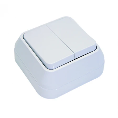 Выключатель Makel 2-кл. ОП белый 45103