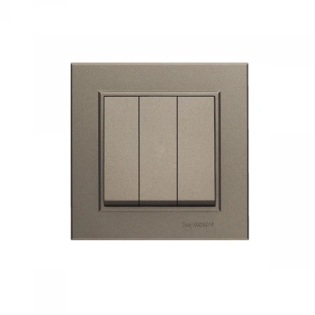 Выключатель трехклавишный Makel Karea 56052091