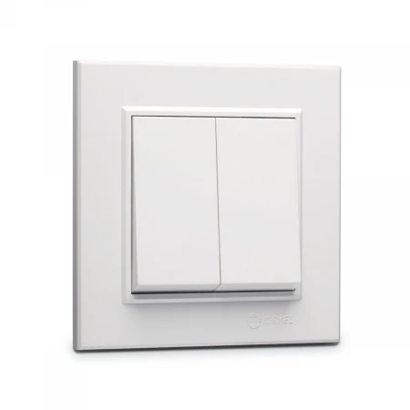 Выключатель Makel 2-кл. СП Karea 10А IP20 белый 56001003