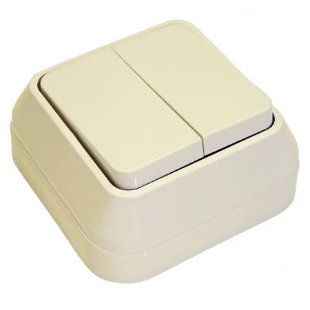 Выключатель Makel 2-кл. ОП крем. 45203