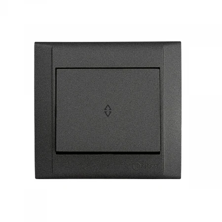 Переключатель Makel проходной 1-кл. СП Defne 10А IP20 дым. металлик 42050005