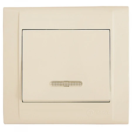 Выключатель Makel 1-кл. СП Defne 10А IP20 с подсветкой крем. 42010021