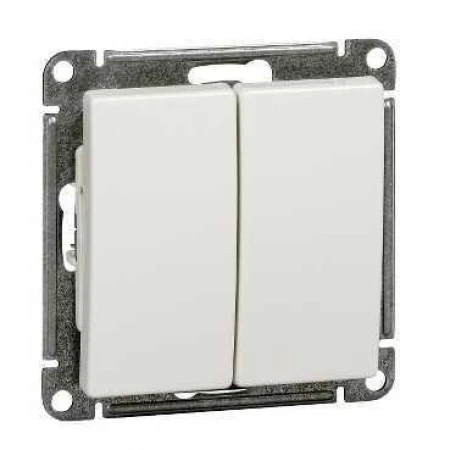 Выключатель двухклавишный Systeme Electric W59 10A 250V белый VS510-252-1-86
