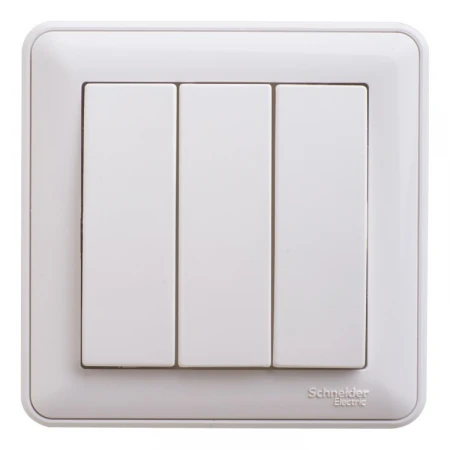 Выключатель трехклавишный Systeme Electric W59 10A 250V белый VS0510-351-18