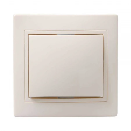 Выключатель одноклавишный IEK Kvarta кремовый EVK10-K33-10-DM