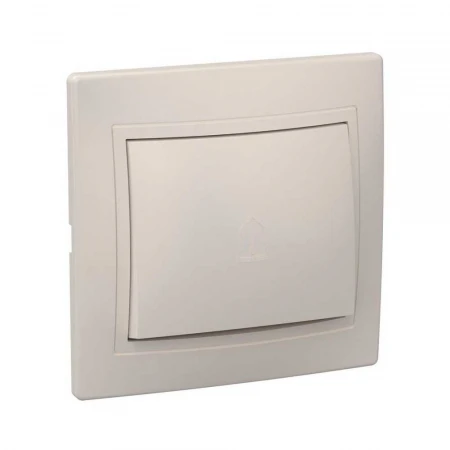 Переключатель одноклавишный проходной IEK Kvarta кремовый EVK12-K33-10-DM