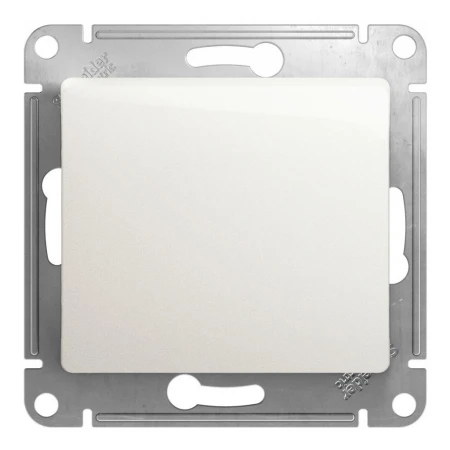 Переключатель одноклавишный проходной Systeme Electric Glossa 10A 250V перламутр GSL000661