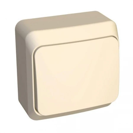 Выключатель одноклавишный кнопочный Systeme Electric Этюд 10A 250V кремовый KA10-001K