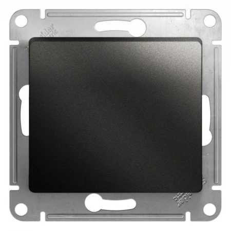 Выключатель одноклавишный кнопочный Systeme Electric Glossa 10A 250V антрацит GSL000715