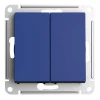 Выключатель двухклавишный Systeme Electric AtlasDesign 10A 250V аквамарин ATN001151