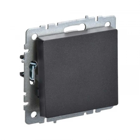 Выключатель одноклавишный самовозвратный IEK Brite черный BR-V14-0-10-K02