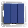 Выключатель трехклавишный Systeme Electric AtlasDesign 10A 250V аквамарин ATN001131