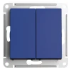 Переключатель двухклавишный Systeme Electric AtlasDesign 10A 250V аквамарин ATN001165