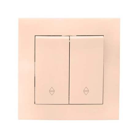 Валенсия выключатель 2-кл. 10А кремовый проходной EKF PROxima EWV10-027-20