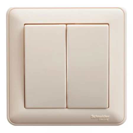 Выключатель двухклавишный Systeme Electric W59 10A 250V слоновая кость VS510-252-28
