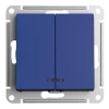 Выключатель двухклавишный Systeme Electric AtlasDesign 10A 250V с подсветкой аквамарин ATN001153 Выключатель двухклавишный Systeme Electric AtlasDesign 10A 250V с подсветкой аквамарин ATN001153