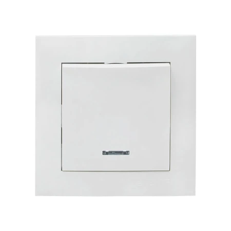 Валенсия выключатель 1-кл. 10А белый с индикатором EKF PROxima EWV10-121-10