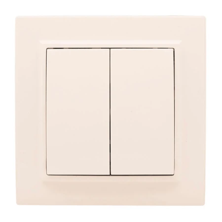 Выключатель 2-кл. СП 10А бежевый Минск EKF ERV10-023-20