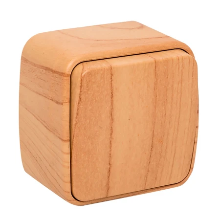 Выключатель 1-клавишный ОП Минск 10А светлое дерево EKF EGV10-021-30