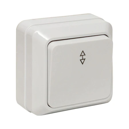 Рим Выключатель проходной 1-клавишный 10А белый EKF ENV10-025-10