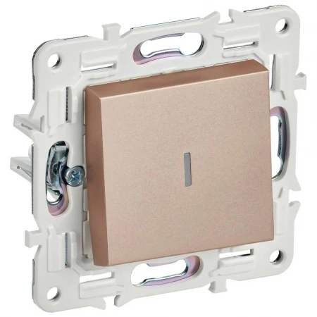 SKANDY Выключатель 1-клавишный с индикацией 10А SK-V07Sa песочный IEK SK-V10-1-10-K98