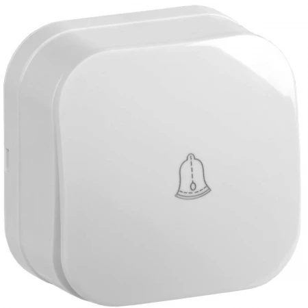 GLORY Выключатель 1-клавишный для открытой установки самовозвратный 10А ВСс20-1-0-ХБ белый IEK EVH14-K01-10