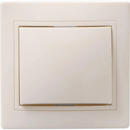 KVARTA Выключатель 1-клавишный 10А кер. ВС10-1-0-Км кремовый IEK EVK10-K33-10-K
