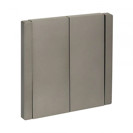 FORTE&PIANO Выключатель 2-клавишный проходной 10А FP507 сталь IEK FP-V22-0-10-1-K46