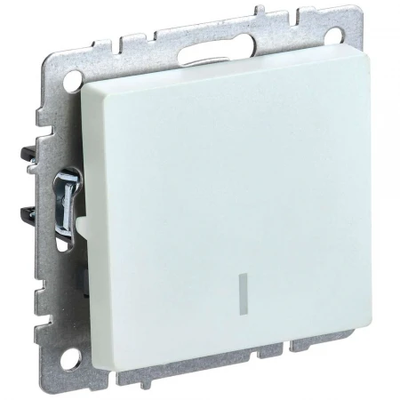 BRITE Выключатель 1-клавишный проходной с индикацией 10А ВС10-1-7-БрЖ жемчуг IEK BR-V12-1-10-K36