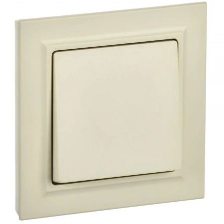 BRITE Выключатель 1-клавишный 10А в сборе ВСР10-1-0-БрКр бежевый IEK BR-V10-0-10-K10-F