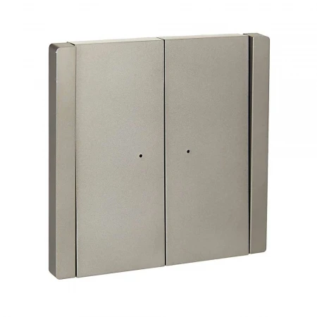 FORTE&PIANO Выключатель 2-клавишный с индикацией 10А FP506 сталь IEK FP-V20-1-10-1-K46