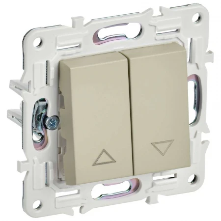 SKANDY Выключатель жалюзи 10А SK-V12B бежевый IEK SK-V15-0-10-K10