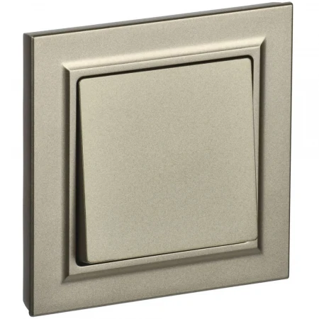 BRITE Выключатель 1-клавишный 10А в сборе ВСР10-1-0-БрШ шампань IEK BR-V10-0-10-K37-F